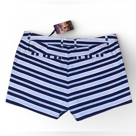 BeBop Pants - BEBOP NEW WITH TAGS Sailor Booty Shorts in Blue and White Stripes Size 15JR